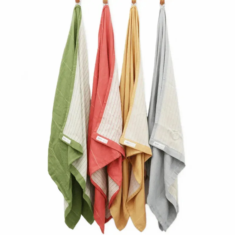 Aloevera Double Cloth Bath Towels | Set of 4 | 59x30 inches