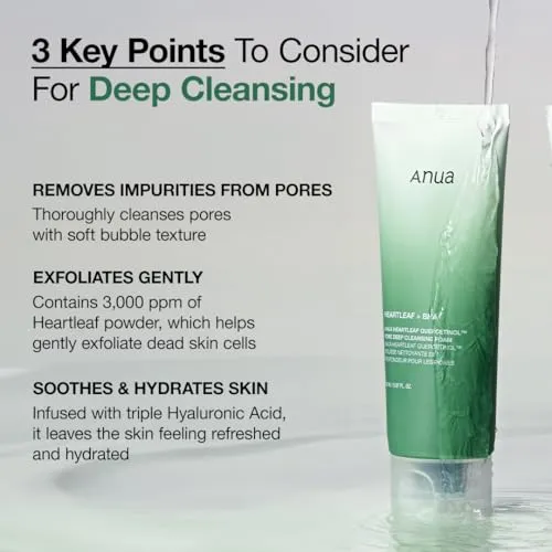 ANUA Heartleaf Quercetinol Pore Deep Cleansing Foam