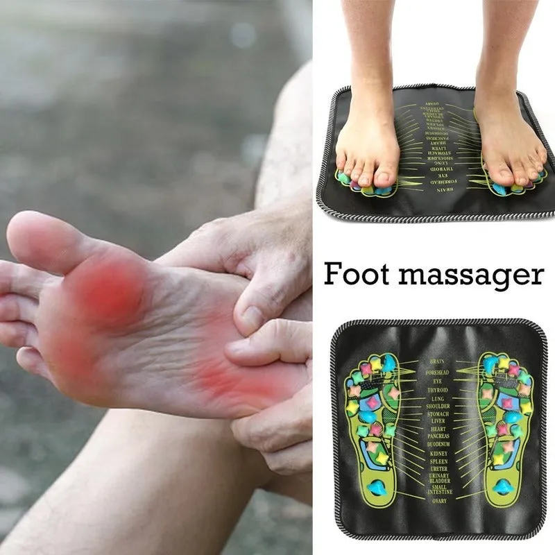 Comfortable Foot Reflexology Massage Pad Walk Stone Square Foot Massager Cushion for Relax Body Pain Health Care | 3535