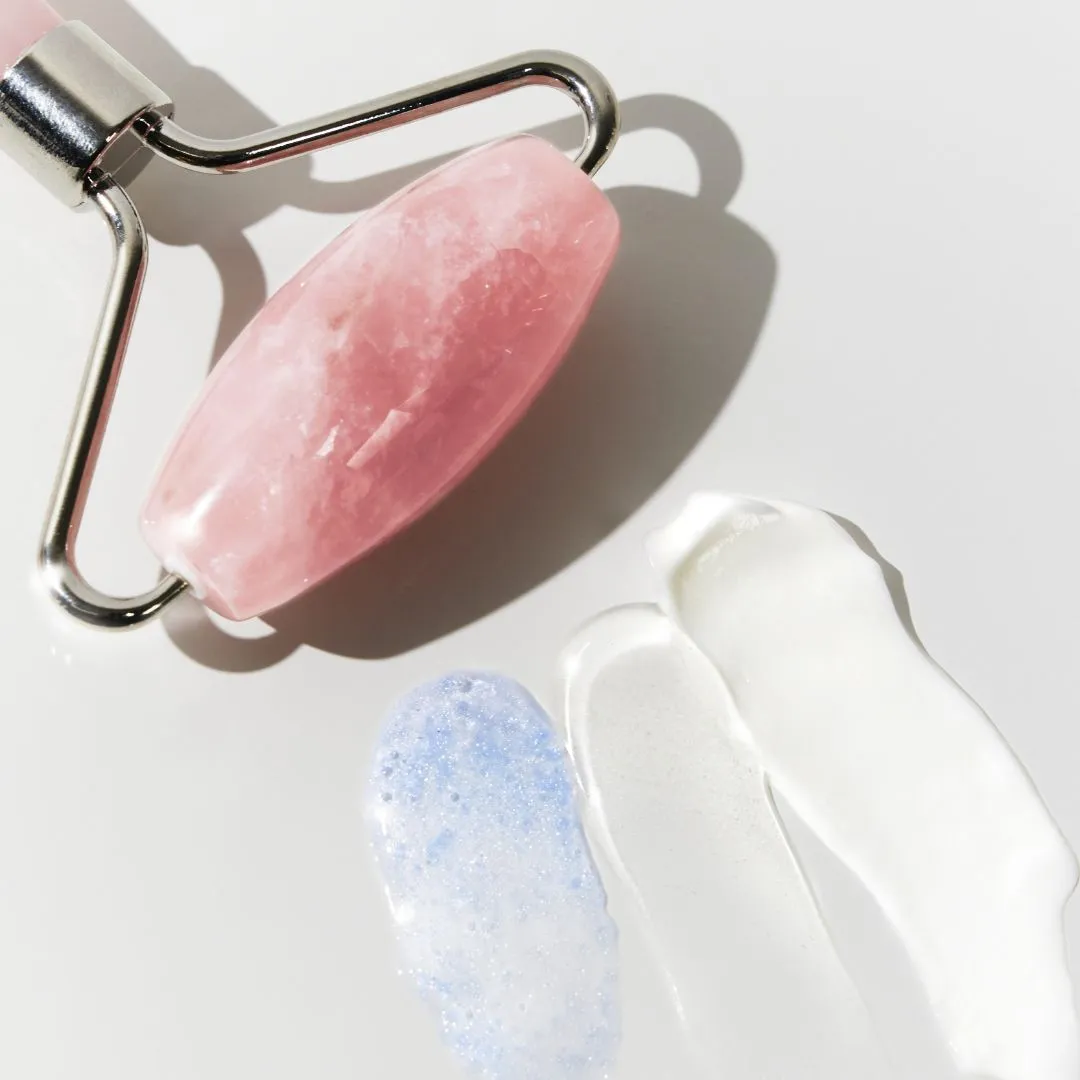 Diamond Contour Rose Quartz Beauty Roller