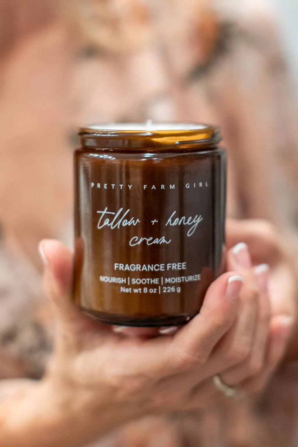 Fragrance Free Tallow   Honey Cream for Sensitive Skin