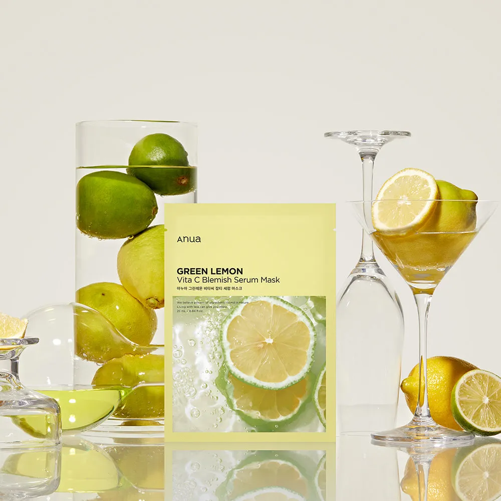 Green Lemon Vita C Blemish Serum Mask Set [5 Masks]