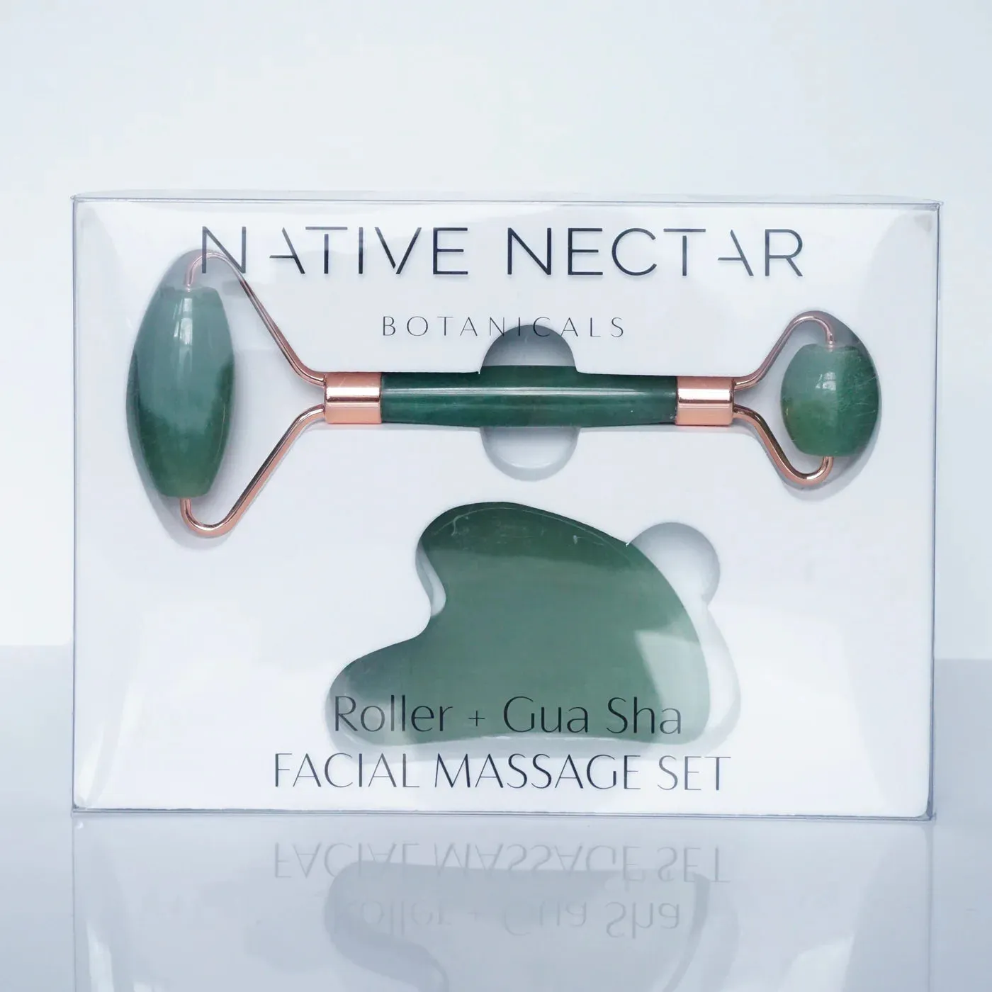 Jade Gemstone Roller   Gua Sha Facial Set