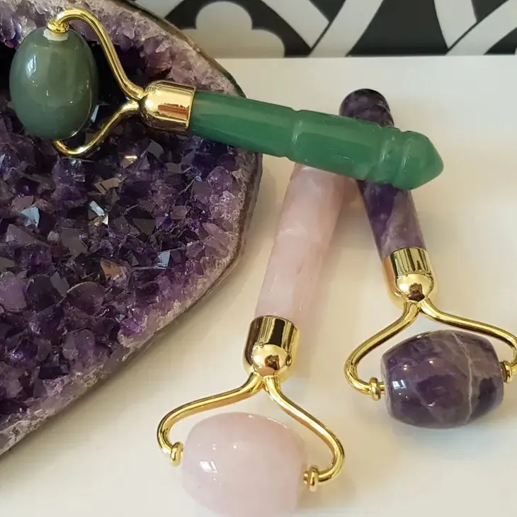 Mini Soothing Travel Jade Roller -Amethyst