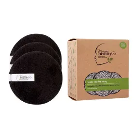 MY ECO BEAUTY KIT -  RE-USEABLE MAKEUP REMOVER PAD - 'BLACK' Microfibre 3pk