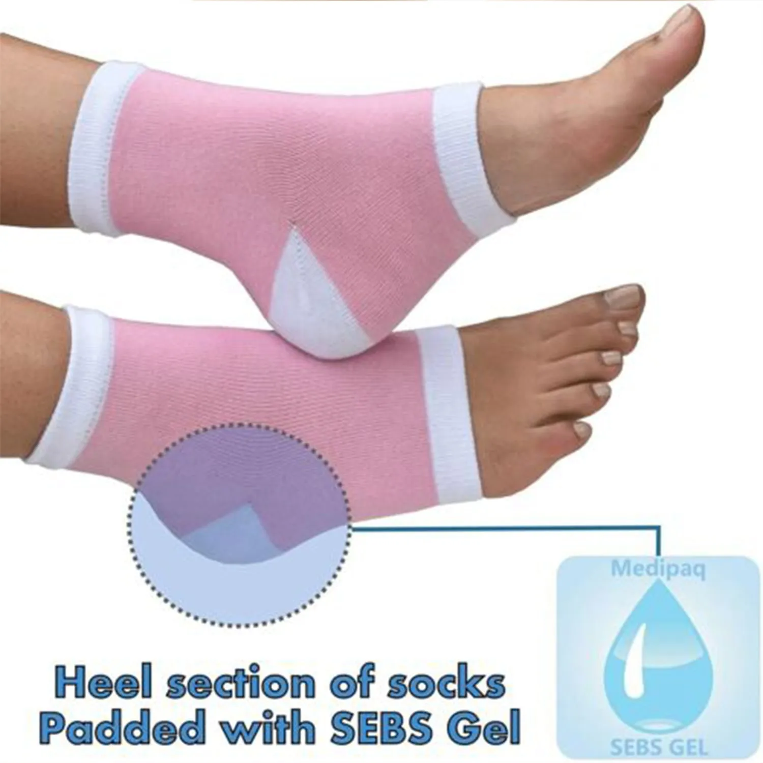 Open Toe Socks for Dry Hard Cracked Skin Moisturizing While You Sleep.