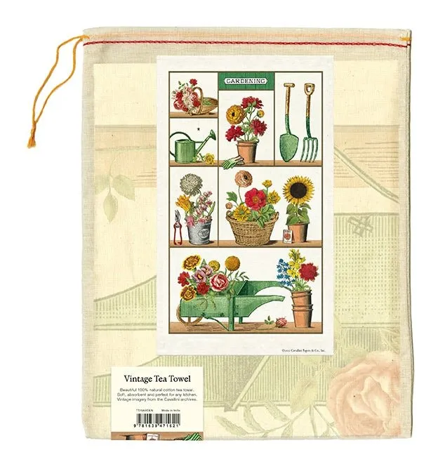 Vintage Gardening Tea Towel